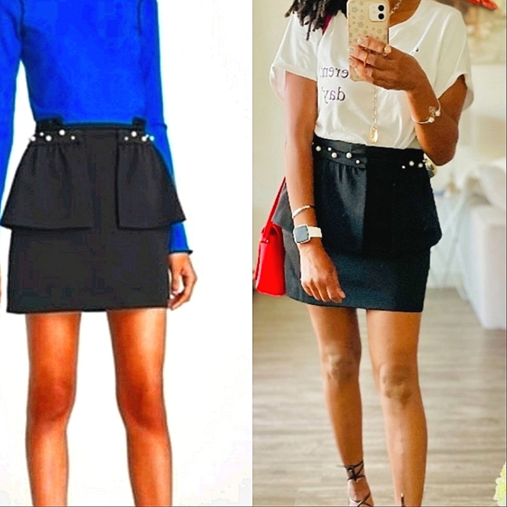 💘🆕️Zara x- small Skirt Faux Pearl Beads